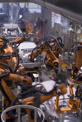 Photo: Production line in a car factory Production line in a car factory