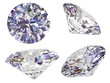 Four view of diamond isolated on white Four view of diamond isolated on white