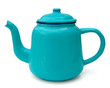 blue enamel tea or coffeepot