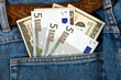 Jeans with money. Jeans with money.