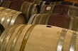 Wine barrels in storage, Santa Maria, California