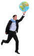 businessman with a globe