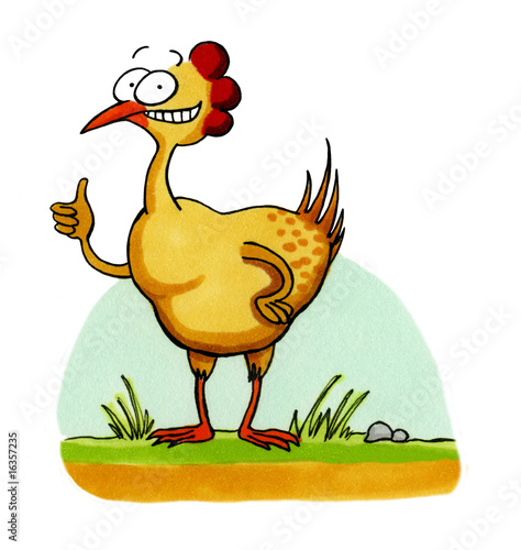 Illustration: Comic Huhn lachend Cartoon Comic Huhn lachend Cartoon