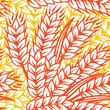 Seamless ornament with wheat ears