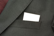 Blank business card in his pocket