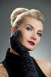 Lovely woman retro portrait ....