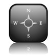Square vector button with Compass symbol (black) Square vector button with Compass symbol (black)