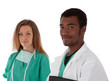 serious looking young medical team serious looking young medical team