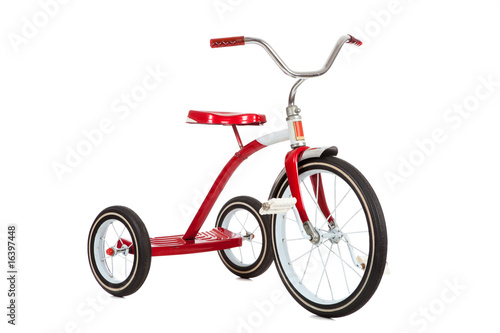 Red Tricycle on White Red Tricycle on White