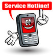 Comic-Handy grau, rot - Service Hotline Comic-Handy grau, rot - Service Hotline