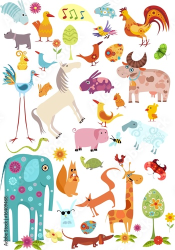 Vector: big animals set big animals set