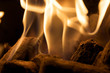 Close up of flames on black background