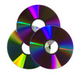 CDs/DVDs isolated on white background