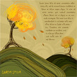 Hand-draw autumn background design