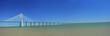 Vasco da Gama Bridge over the Tagus river in Lisbon, Portugal