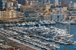 Yachten im Hafen Port Hercule von Monaco Yachten im Hafen Port Hercule von Monaco