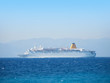 Big cruise vessel side view Big cruise vessel side view