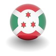 High resolution ball with flag of Burundi