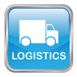 Square vector "LOGISTICS" button (blue)