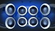 Animation speaker 3D fond bleu
