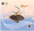 Flying ship.