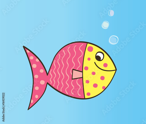 colorful cartoon fishes. Cute cartoon colorful fish.