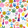 Seamless 60s icons background