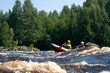 Kayak on river