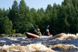 Kayak on river