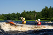Kayak on river