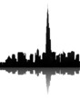Vektor: dubai skyline und burj dubai dubai skyline und burj dubai