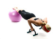 illustration pose middle age woman push up bars and fitness co illustration pose middle age woman push up bars and fitness co