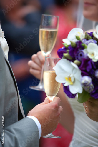Photo: Wedding champagne toast. Wedding champagne toast.