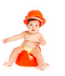 Baby in hardhat