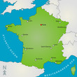 Karte Frankreich