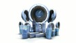 Animation ville bleu musique Animation ville bleu musique