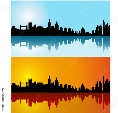 london skyline vector. Black vector London silhouette