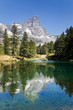 Matterhorn and Bleu Lake, Cervinia, Italy Matterhorn and Bleu Lake, Cervinia, Italy