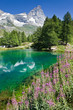 Matterhorn and Bleu Lake, Cervinia, Italy Matterhorn and Bleu Lake, Cervinia, Italy