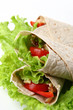 fresh tortilla with peper and salad
