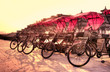 Xi'an / China  - Town wall with bicycles