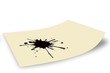 Tache d'encre sur carton
