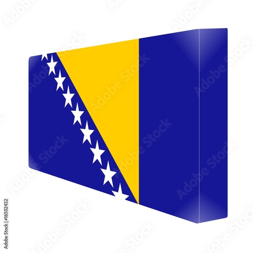 brique glassy avec drapeau bosnie herzegovine bosnia