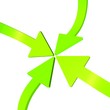 grüne pfeile