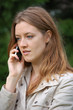 girl is calling a mobile phone