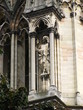 Statue sur la façade ouest de la cathédrale de Reims