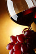 Grapes and red wine