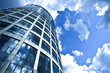 Blue modern office skyscraper Blue modern office skyscraper