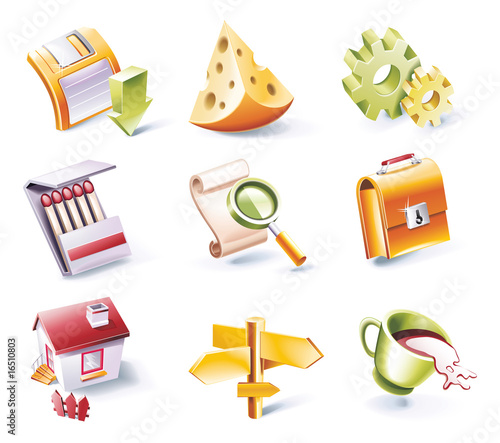 Vector cartoon style icon set. Part 2
