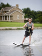 Foto: Water skiing on a lake Water skiing on a lake